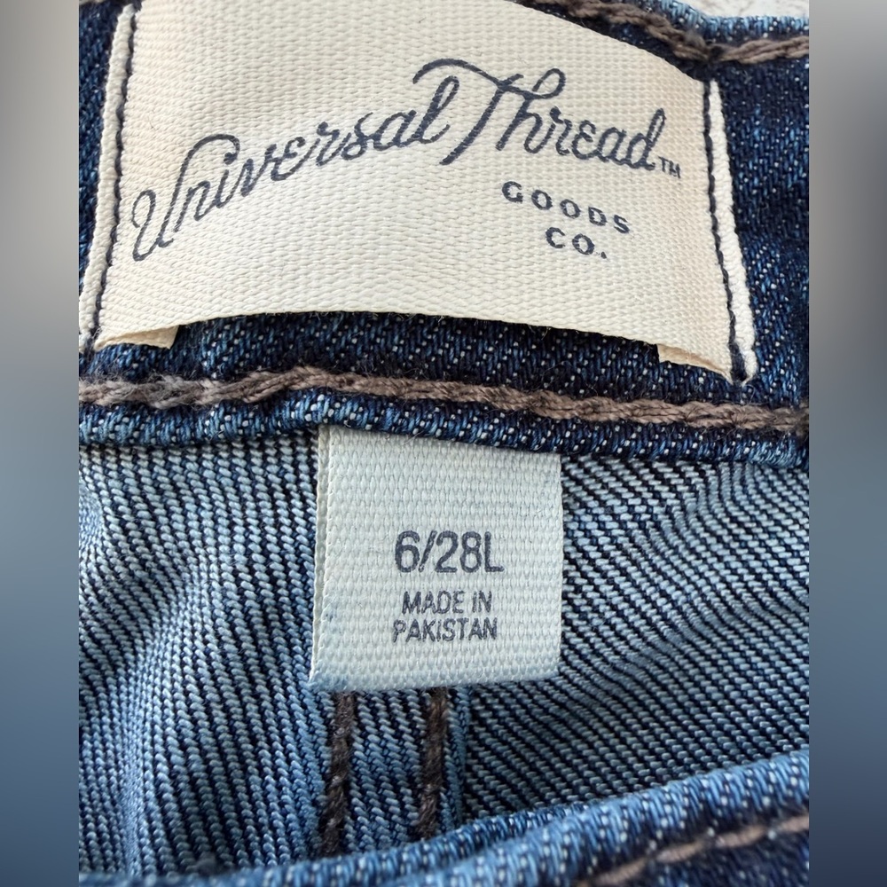 UNIVERSAL THREAD ANKLE BOOTCUT VINTAGE STRETCH JEANS Blue Size 6 / 28 LONG - Picture 6 of 12